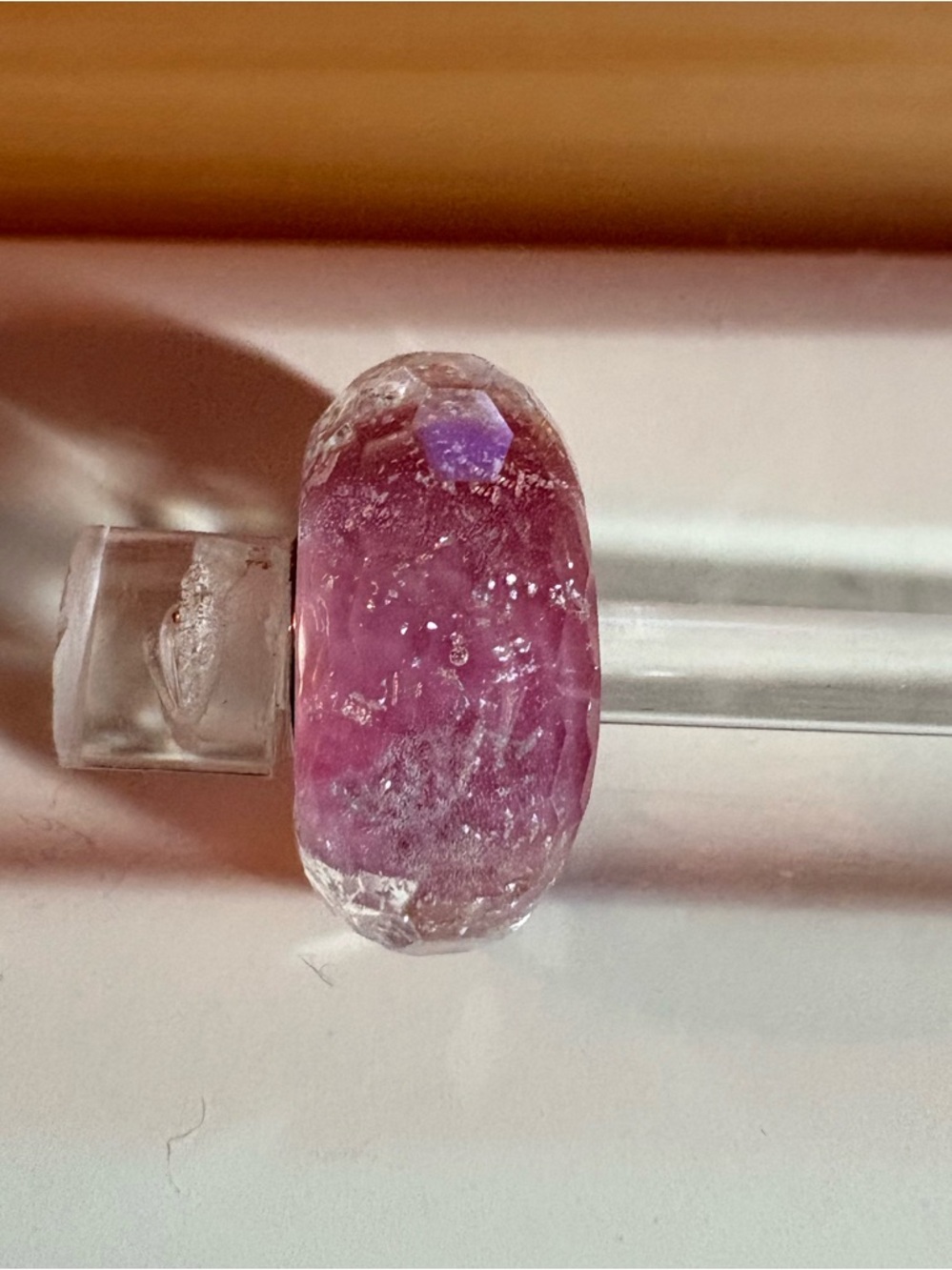 Elfbeads Pretty in Pink Faceted Glass bead